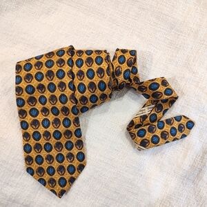 Ermenegildo Zegna Silk Tie Blue Yellow
